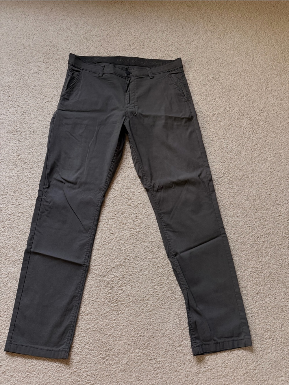 Men's Charcoal Slim Chino Pants